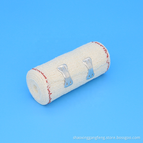 Högkvalitativ medicinsk 100% bomullselastisk kompressionsbandage